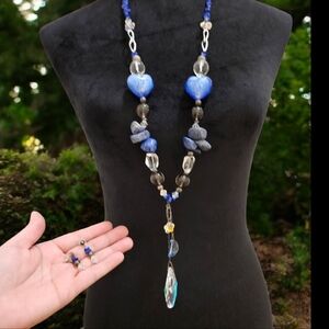 Gemstones Necklace & Matching Earrings Set-NWOT